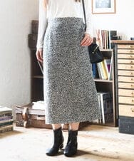 OLHAD08099 eur3(エウルキューブ) 【大きいサイズ/a.v.v×eur3】ツイードタイトスカート ダークグレー(93)