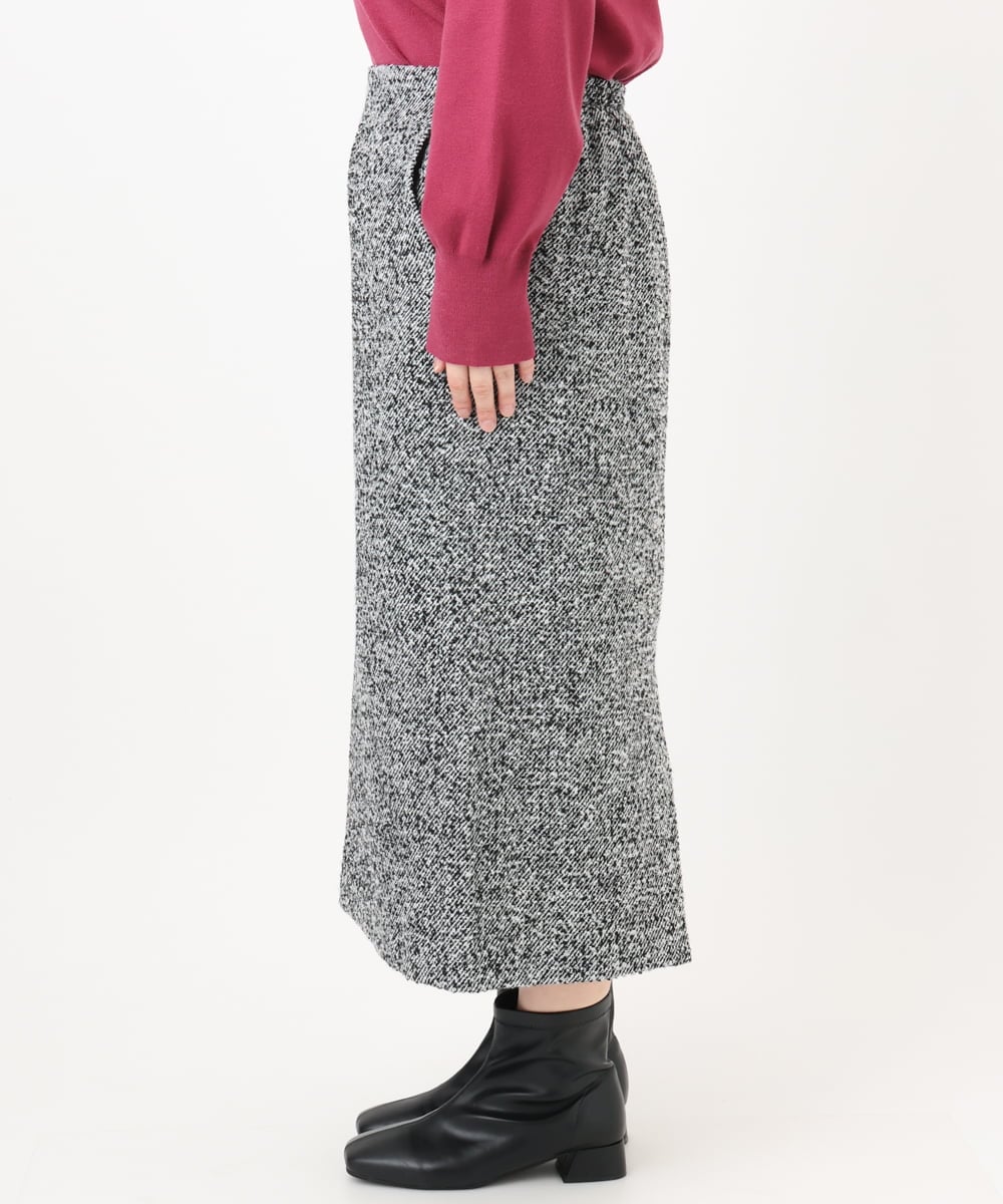 OLHAD08099 eur3(エウルキューブ) 【大きいサイズ/a.v.v×eur3】ツイードタイトスカート ダークグレー(93)