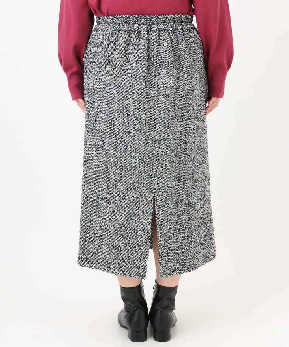OLHAD08099 eur3(エウルキューブ) 【大きいサイズ/a.v.v×eur3】ツイードタイトスカート ダークグレー(93)