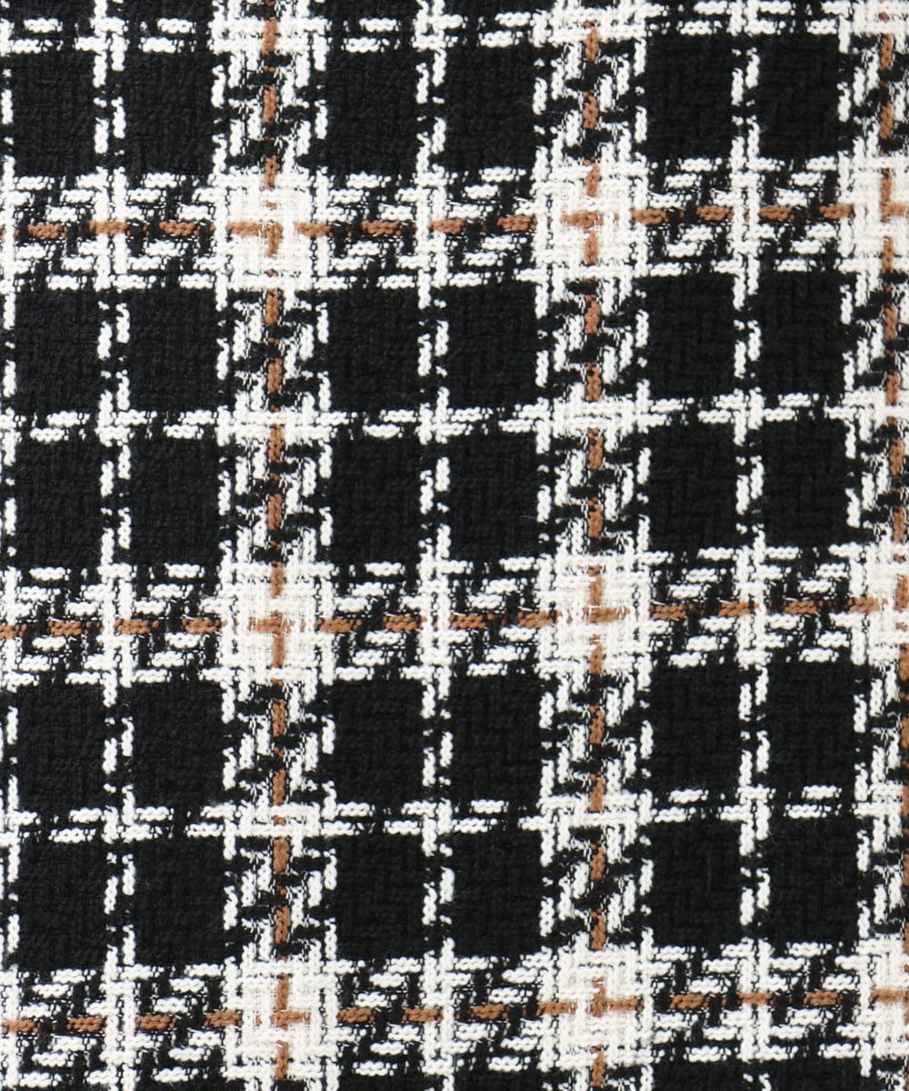 OLHAD08099 eur3(エウルキューブ) 【大きいサイズ/a.v.v×eur3】ツイードタイトスカート ブラック(94)