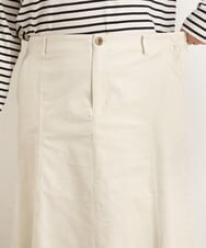 OLHAS01100 eur3(エウルキューブ) 【大きいサイズ】コーデュロイフレアスカート ホワイト(90)