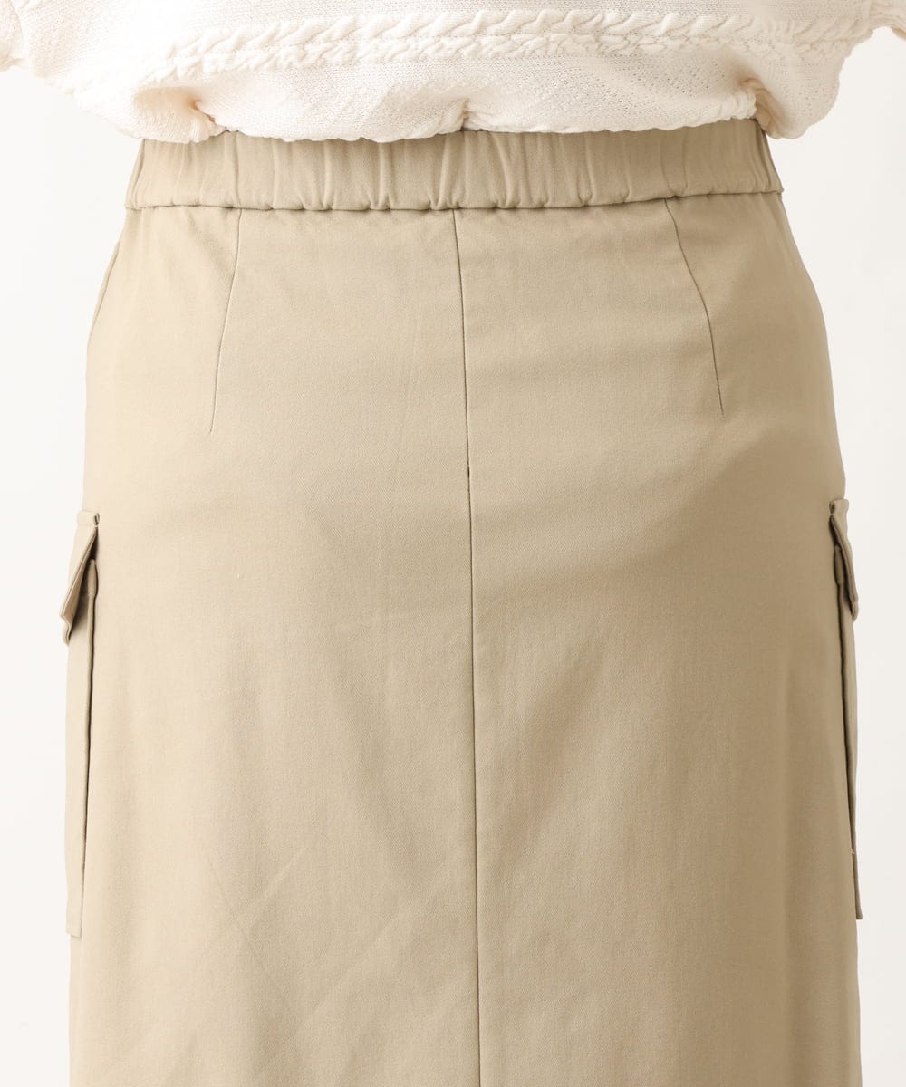 OLHAV13089 eur3(エウルキューブ) 【大きいサイズ/a.v.v×eur3】洗える裏起毛タイトスカート ベージュ(82)
