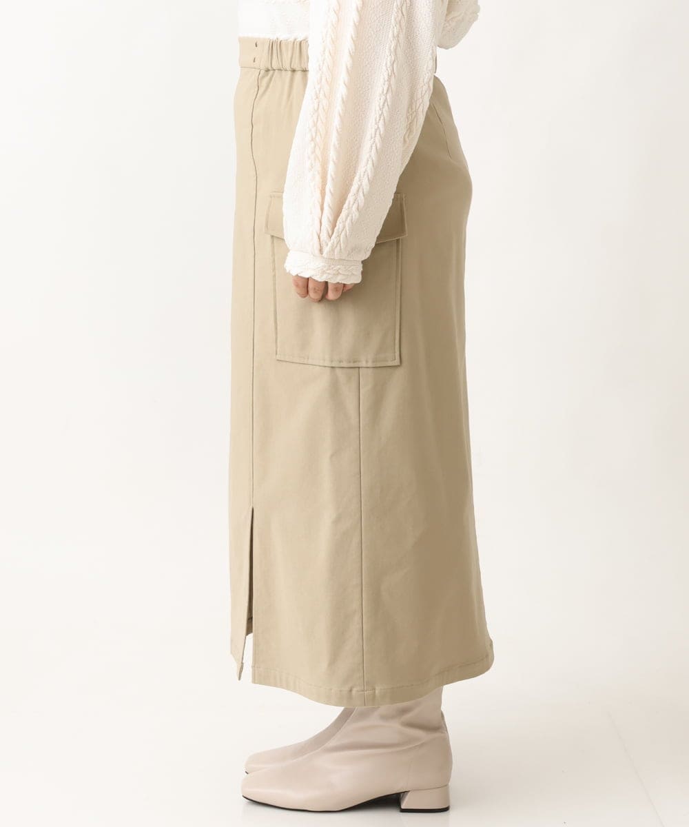 OLHAV13089 eur3(エウルキューブ) 【大きいサイズ/a.v.v×eur3】洗える裏起毛タイトスカート ベージュ(82)
