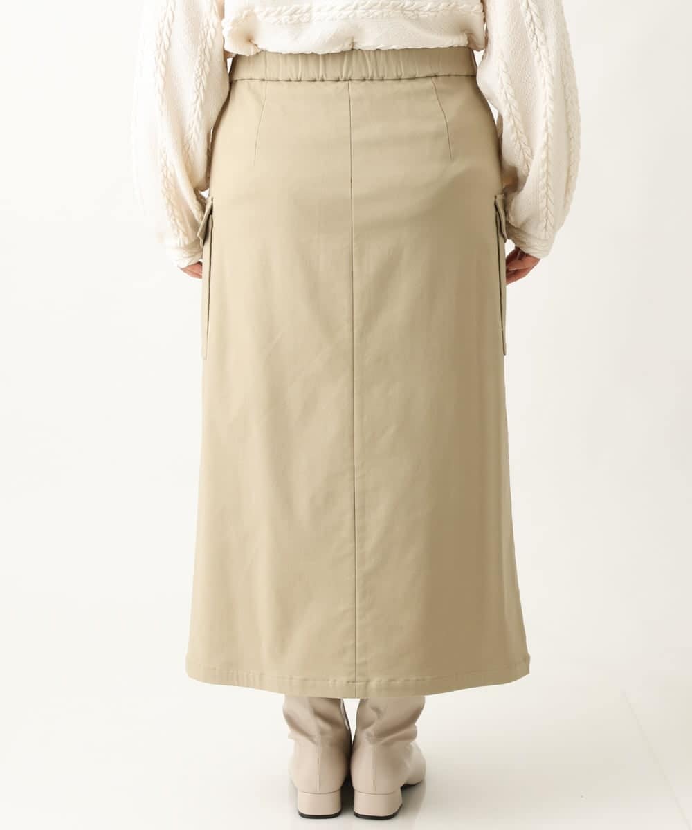 OLHAV13089 eur3(エウルキューブ) 【大きいサイズ/a.v.v×eur3】洗える裏起毛タイトスカート ベージュ(82)