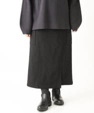 OLHAV13089 eur3(エウルキューブ) 【大きいサイズ/a.v.v×eur3】洗える裏起毛タイトスカート ブラック(94)