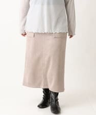 OLHAV16119 eur3(エウルキューブ) 【大きいサイズ】マシュマロタッチフェイクスエードスカート ベージュ(82)