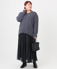 OLHBD09119 eur3(エウルキューブ) 【大きいサイズ】チュールスカート ブラック(94)