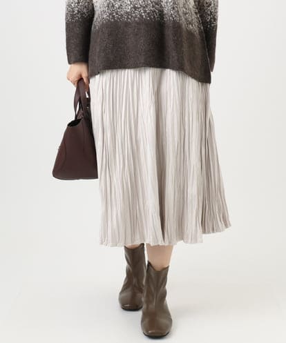 OLHBD10089 eur3 【大きいサイズ/a.v.v×eur3】フェイクスエードプリーツスカート