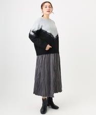 OLHBD10089 eur3(エウルキューブ) 【大きいサイズ/a.v.v×eur3】フェイクスエードプリーツスカート ダークグレー(93)