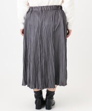 OLHBD10089 eur3(エウルキューブ) 【大きいサイズ/a.v.v×eur3】フェイクスエードプリーツスカート ダークグレー(93)