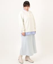 OLHCD02089 eur3(エウルキューブ) 【大きいサイズ/a.v.v×eur3】ジャージータイトスカート ライトブルー(50)