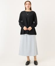 OLHCD02089 eur3(エウルキューブ) 【大きいサイズ/a.v.v×eur3】ジャージータイトスカート ライトブルー(50)