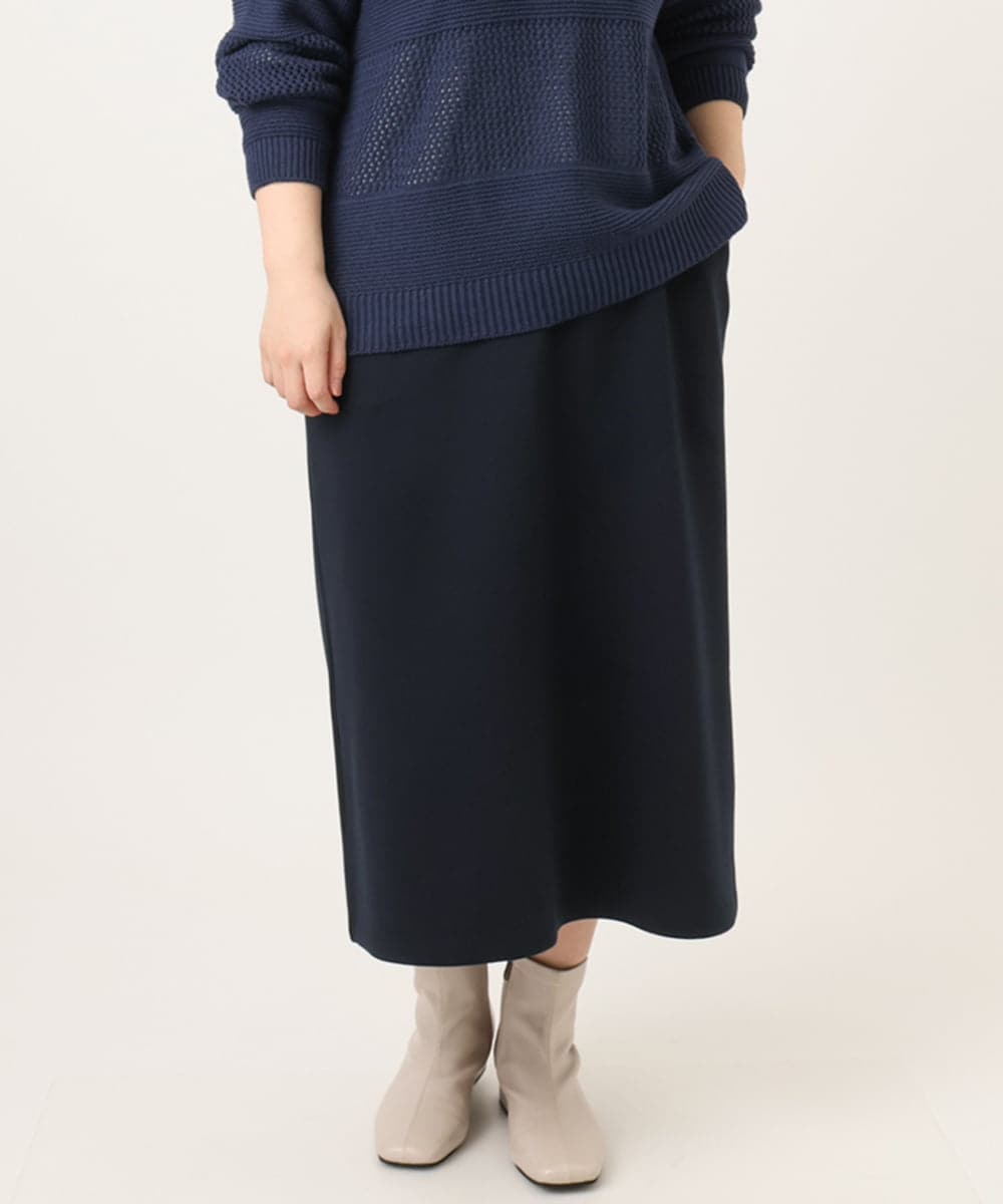 OLHCD02089 eur3(エウルキューブ) 【大きいサイズ/a.v.v×eur3】ジャージータイトスカート ネイビー(57)
