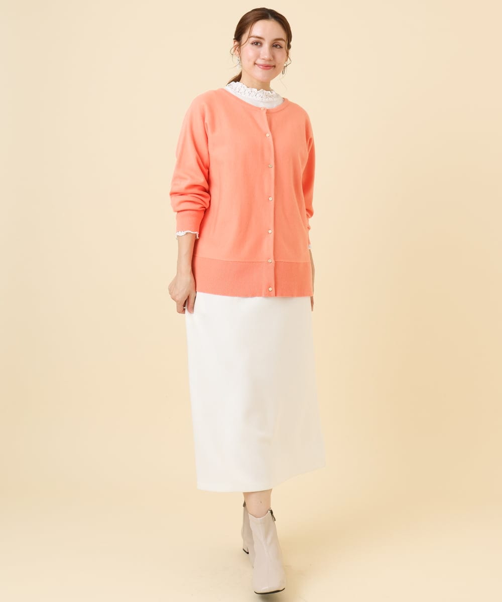 OLHCD02089 eur3(エウルキューブ) 【大きいサイズ/a.v.v×eur3】ジャージータイトスカート アイボリー(80)