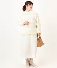 OLHCD02089 eur3(エウルキューブ) 【大きいサイズ/a.v.v×eur3】ジャージータイトスカート アイボリー(80)