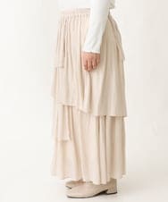 OLHCV01119 eur3(エウルキューブ) 【大きいサイズ】イレヘムティアードスカート アイボリー(80)