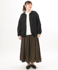 OLHED04119 eur3(エウルキューブ) 【大きいサイズ】パネルフレアスカート カーキ