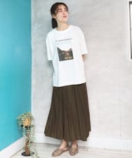 OLHED04119 eur3(エウルキューブ) 【大きいサイズ】パネルフレアスカート カーキ