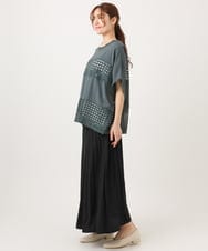 OLHED04119 eur3(エウルキューブ) 【大きいサイズ】パネルフレアスカート ブラック