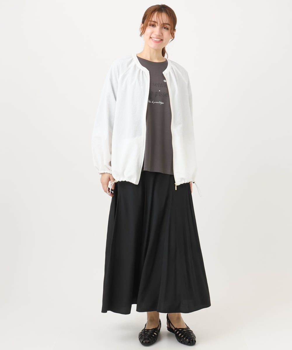 OLHED04119 eur3(エウルキューブ) 【大きいサイズ】パネルフレアスカート ブラック