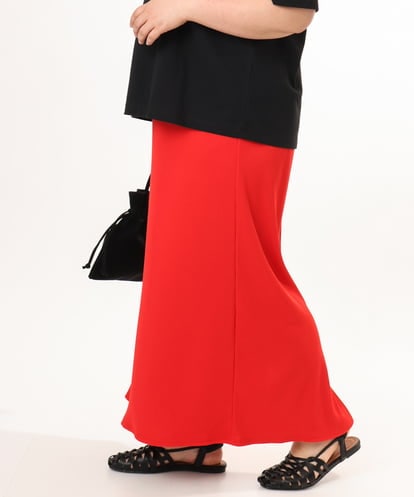 OLHGD10089 eur3 【大きいサイズ】リブカットタイトスカート