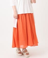 OLHHA03099 eur3(エウルキューブ) 【大きいサイズ】コットンボイルサマースカート オレンジ(15)