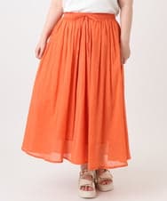 OLHHA03099 eur3(エウルキューブ) 【大きいサイズ】コットンボイルサマースカート オレンジ(15)