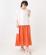 OLHHA03099 eur3(エウルキューブ) 【大きいサイズ】コットンボイルサマースカート オレンジ(15)