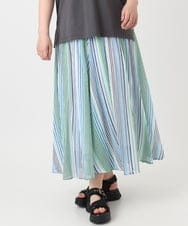 OLHHA03099 eur3(エウルキューブ) 【大きいサイズ】コットンボイルサマースカート ライトブルー(50)
