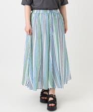 OLHHA03099 eur3(エウルキューブ) 【大きいサイズ】コットンボイルサマースカート ライトブルー(50)