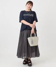 OLHHA03099 eur3(エウルキューブ) 【大きいサイズ】コットンボイルサマースカート ダークグレー(93)