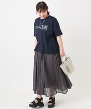 OLHHA03099 eur3(エウルキューブ) 【大きいサイズ】コットンボイルサマースカート ダークグレー(93)