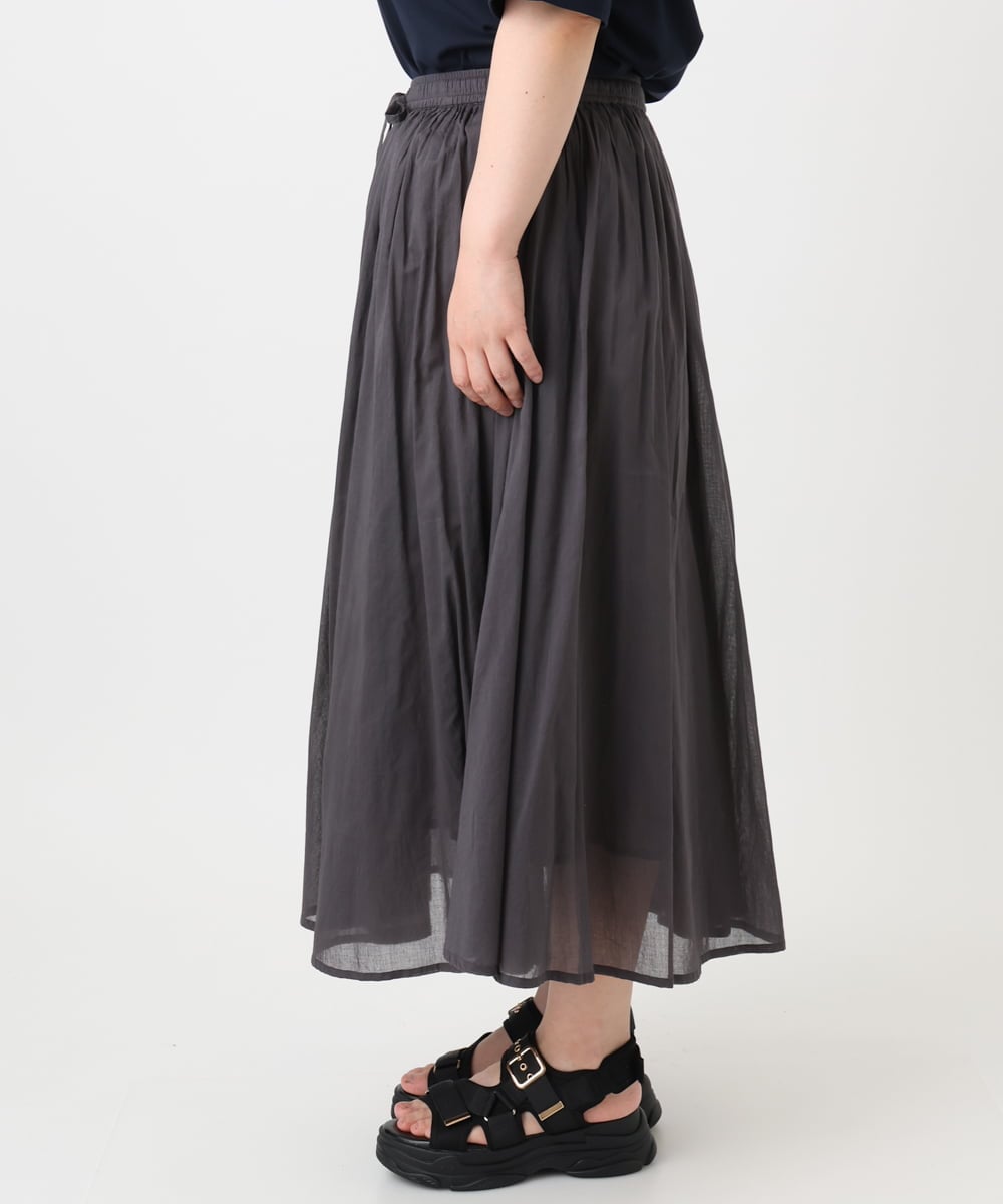 OLHHA03099 eur3(エウルキューブ) 【大きいサイズ】コットンボイルサマースカート ダークグレー(93)