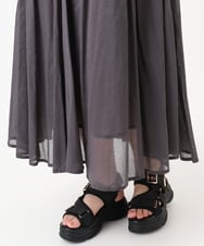 OLHHA03099 eur3(エウルキューブ) 【大きいサイズ】コットンボイルサマースカート ダークグレー(93)