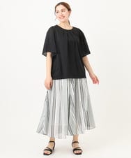 OLHHA03099 eur3(エウルキューブ) 【大きいサイズ】コットンボイルサマースカート ブラック(94)