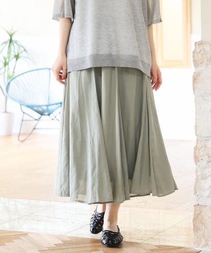 OLHHD07089 eur3 【大きいサイズ/a.v.v×eur3】シア―フレアスカート