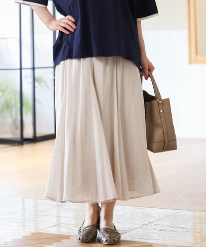 OLHHD07089 eur3 【大きいサイズ/a.v.v×eur3】シア―フレアスカート
