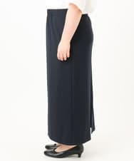 OLHIA14109 eur3(エウルキューブ) 【大きいサイズ】カットジョーゼットナロースカート ネイビー(57)