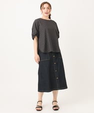 OLHIA15109 eur3(エウルキューブ) 【大きいサイズ】フロントボタンタイトスカート ネイビー(57)