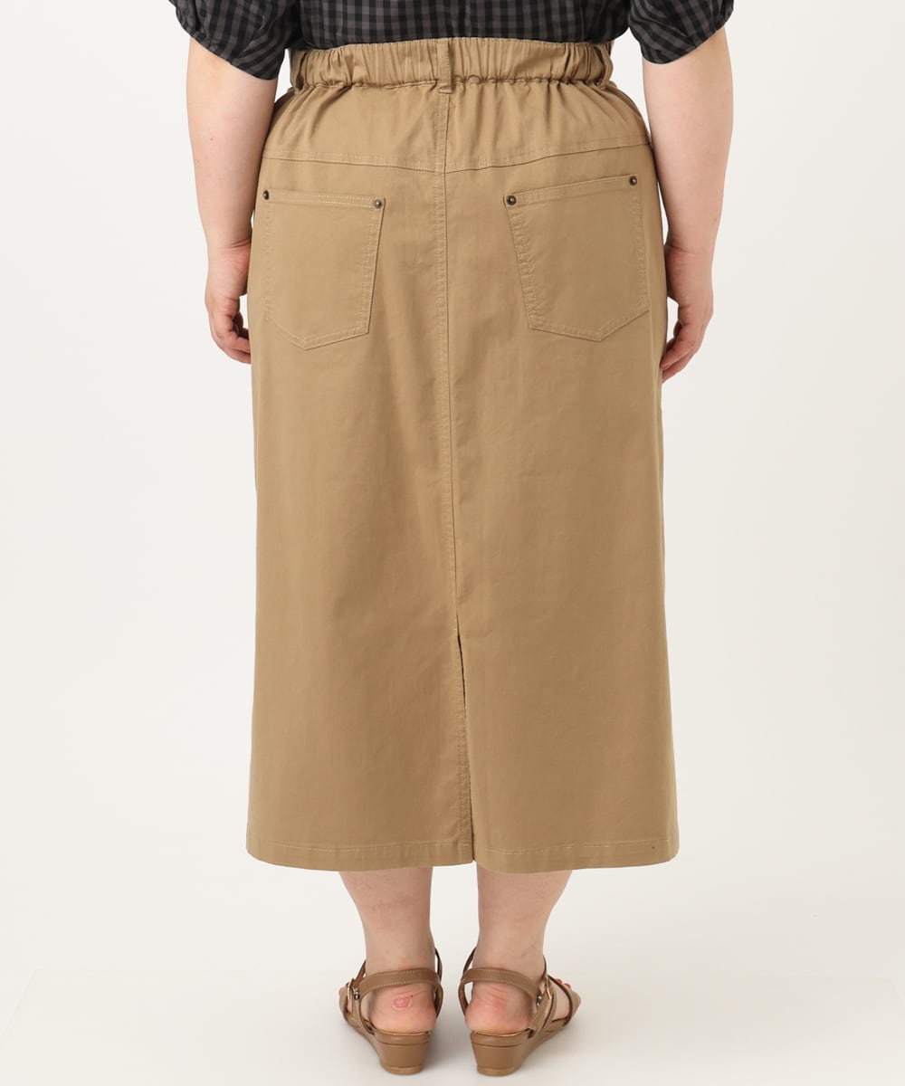 OLHIA15109 eur3(エウルキューブ) 【大きいサイズ】フロントボタンタイトスカート ベージュ(82)