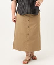 OLHIA15109 eur3(エウルキューブ) 【大きいサイズ】フロントボタンタイトスカート ベージュ(82)