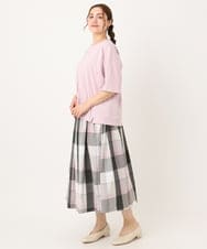 OLHIA17089 eur3(エウルキューブ) 【大きいサイズ/a.v.v×eur3】ビックチェックタフタスカート ピンク(03)