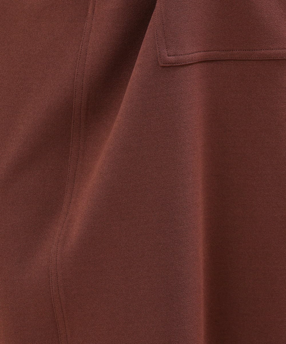 OLHIS18090 eur3(エウルキューブ) 【大きいサイズ】カットジョーゼットタイトスカート ダークブラウン(87)