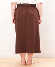 OLHIS18090 eur3(エウルキューブ) 【大きいサイズ】カットジョーゼットタイトスカート ダークブラウン(87)