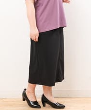 OLHIS18090 eur3(エウルキューブ) 【大きいサイズ】カットジョーゼットタイトスカート ブラック(94)