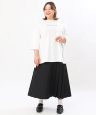 OLHJS02139 eur3(エウルキューブ) 【雑誌掲載】【大きいサイズ】キルトスカート ブラック(94)