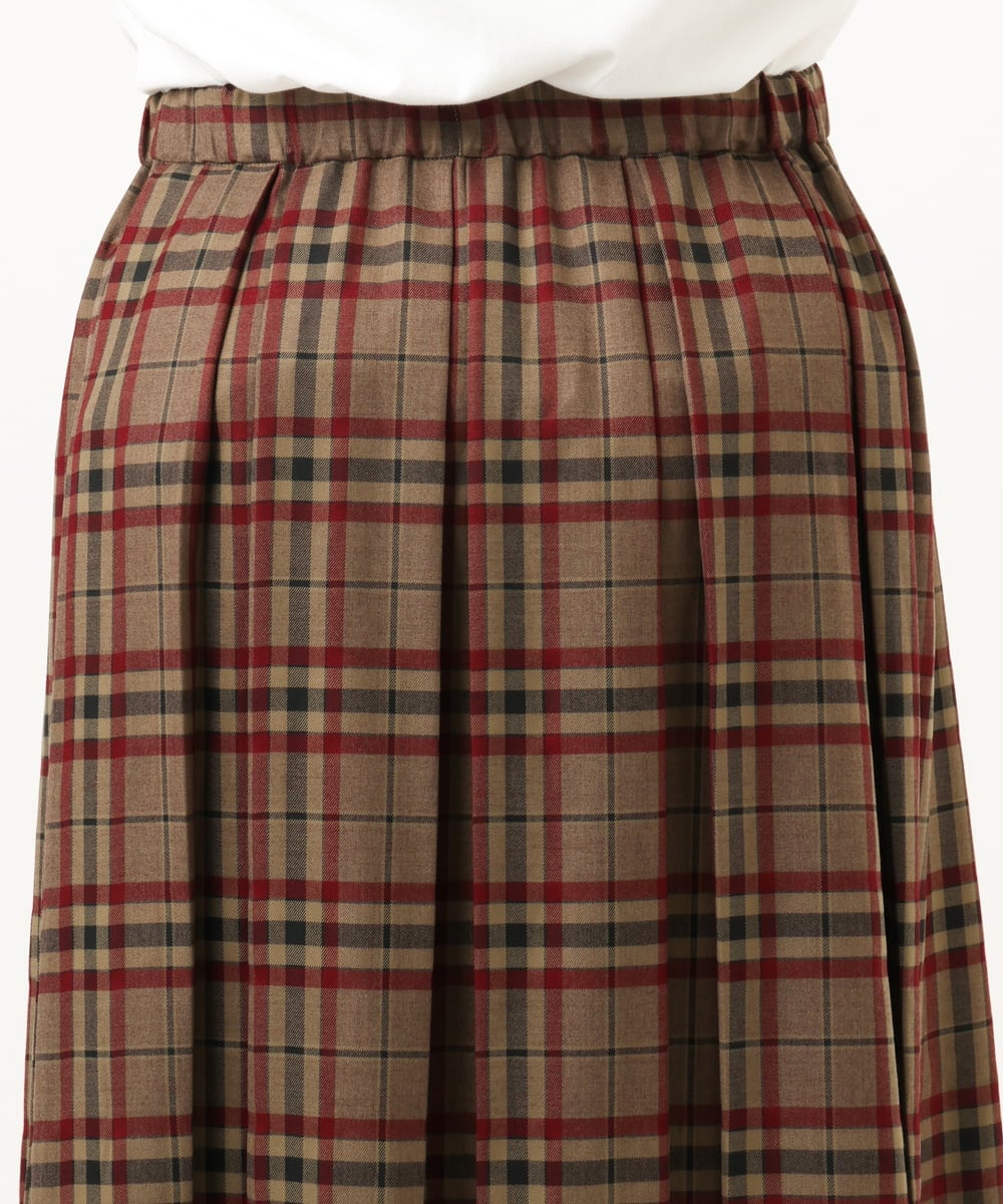 OLHKA02129 eur3(エウルキューブ) 【大きいサイズ】ワイドプリーツスカート モカ(84)