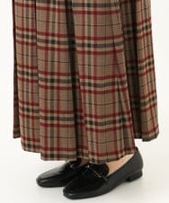 OLHKA02129 eur3(エウルキューブ) 【大きいサイズ】ワイドプリーツスカート モカ(84)
