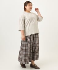 OLHKA02129 eur3(エウルキューブ) 【大きいサイズ】ワイドプリーツスカート グレー(92)