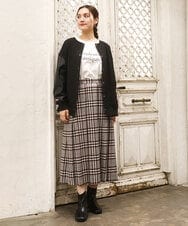 OLHKA02129 eur3(エウルキューブ) 【大きいサイズ】ワイドプリーツスカート グレー(92)